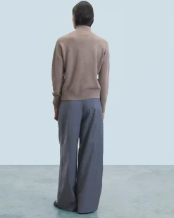 FROM FUTURE Pullover Collo alto Cuore Leggero Taupe Hot