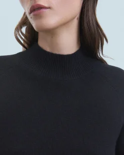 FROM FUTURE Pullover Collo alto Leggero Nero Cheap