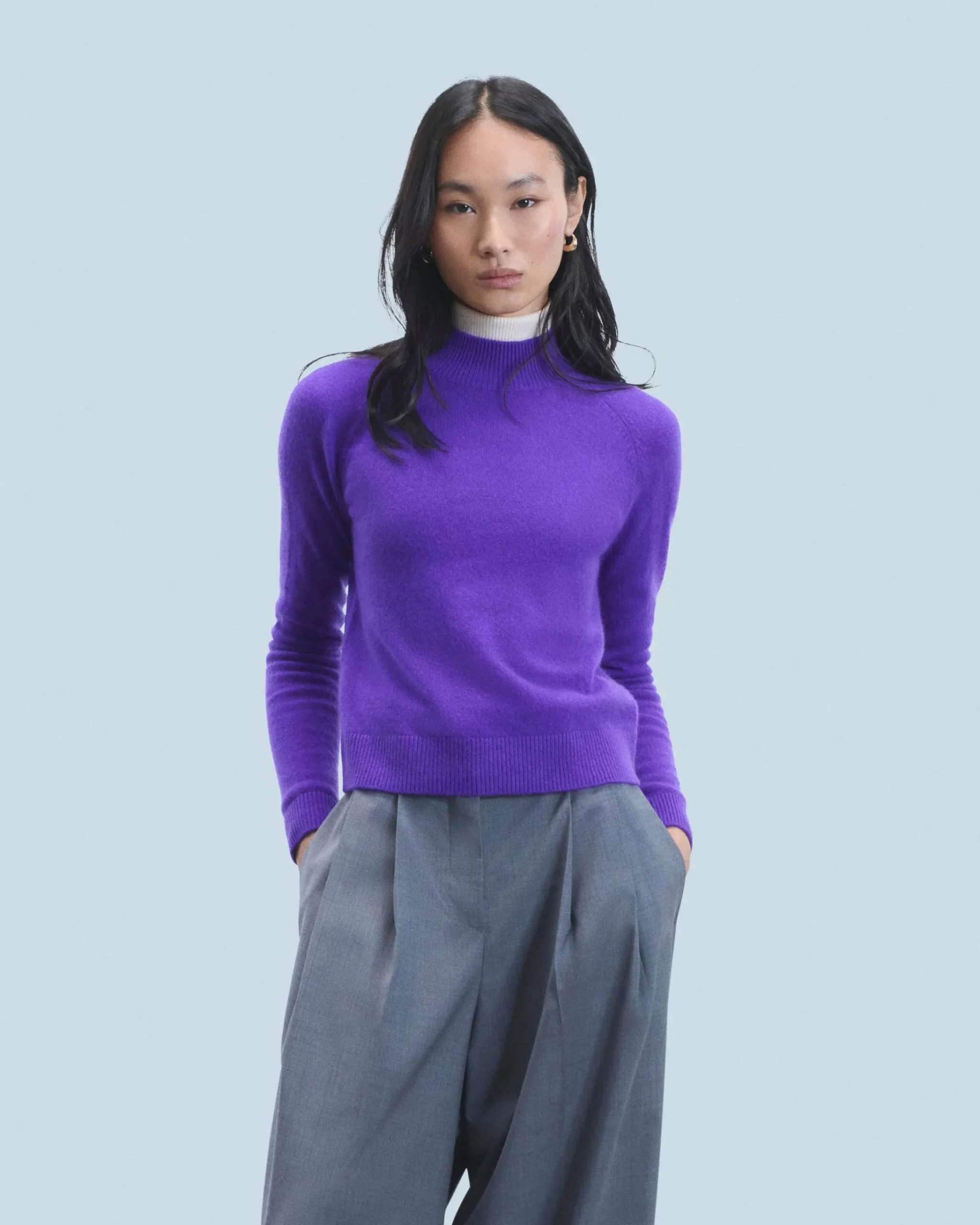 FROM FUTURE Pullover Collo alto Leggero Grigioericascuro Discount