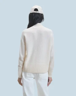 FROM FUTURE Pullover Collo alto Oversize Ecrù Hot