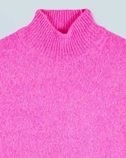 FROM FUTURE Pullover Collo alto Oversize BrightPinkMou Hot