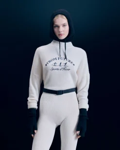 FROM FUTURE Pullover Collo alto Sport invernali Ecrù Cheap