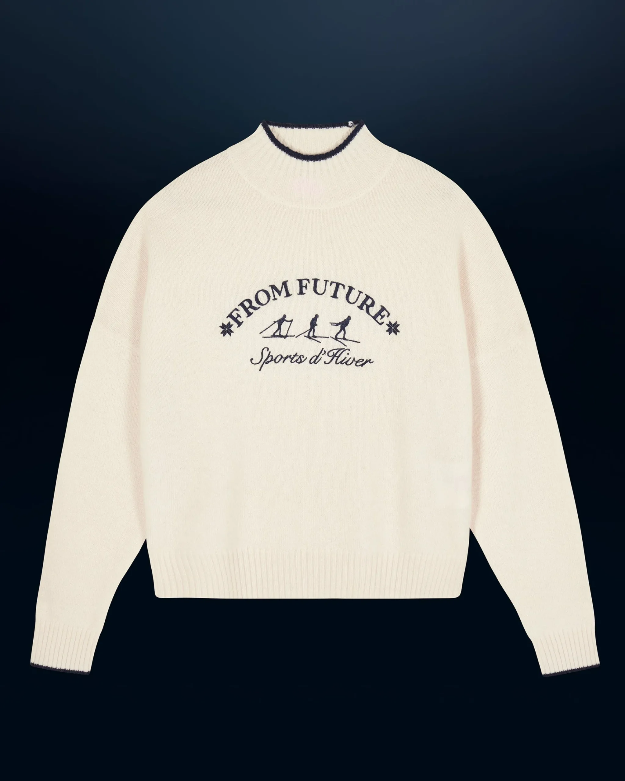 FROM FUTURE Pullover Collo alto Sport invernali Ecrù Cheap