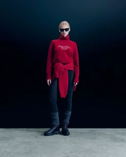 FROM FUTURE Pullover Collo dolcevita DarkRed New
