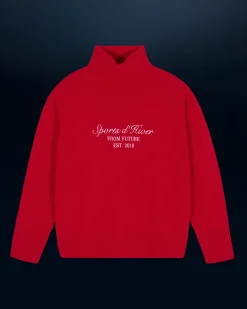 FROM FUTURE Pullover Collo dolcevita DarkRed New