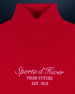 FROM FUTURE Pullover Collo dolcevita DarkRed New