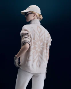 FROM FUTURE Pullover Collo dolcevita Fiocchi di neve Sabbiadeldeserto Flash Sale