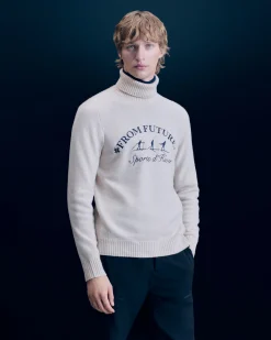 FROM FUTURE Pullover Collo dolcevita Sci di fondo Sabbiadeldeserto Sale