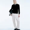 FROM FUTURE Pullover Scollo a V Nero Flash Sale