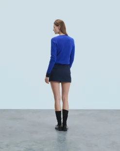FROM FUTURE Pullover Scollo a V Basic PopBlue Clearance