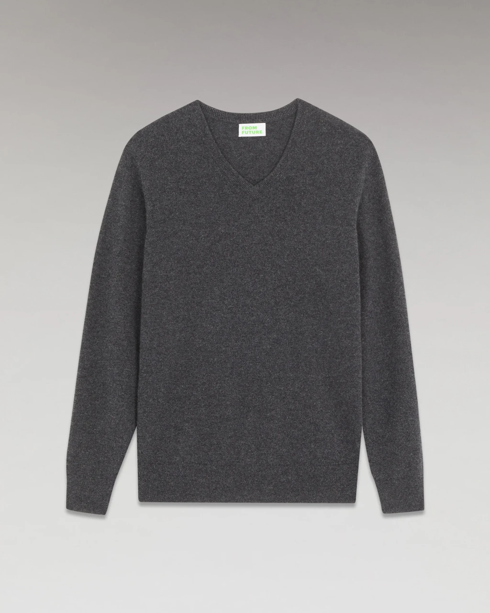 FROM FUTURE Pullover Scollo a V Basic Grigioantracite Cheap