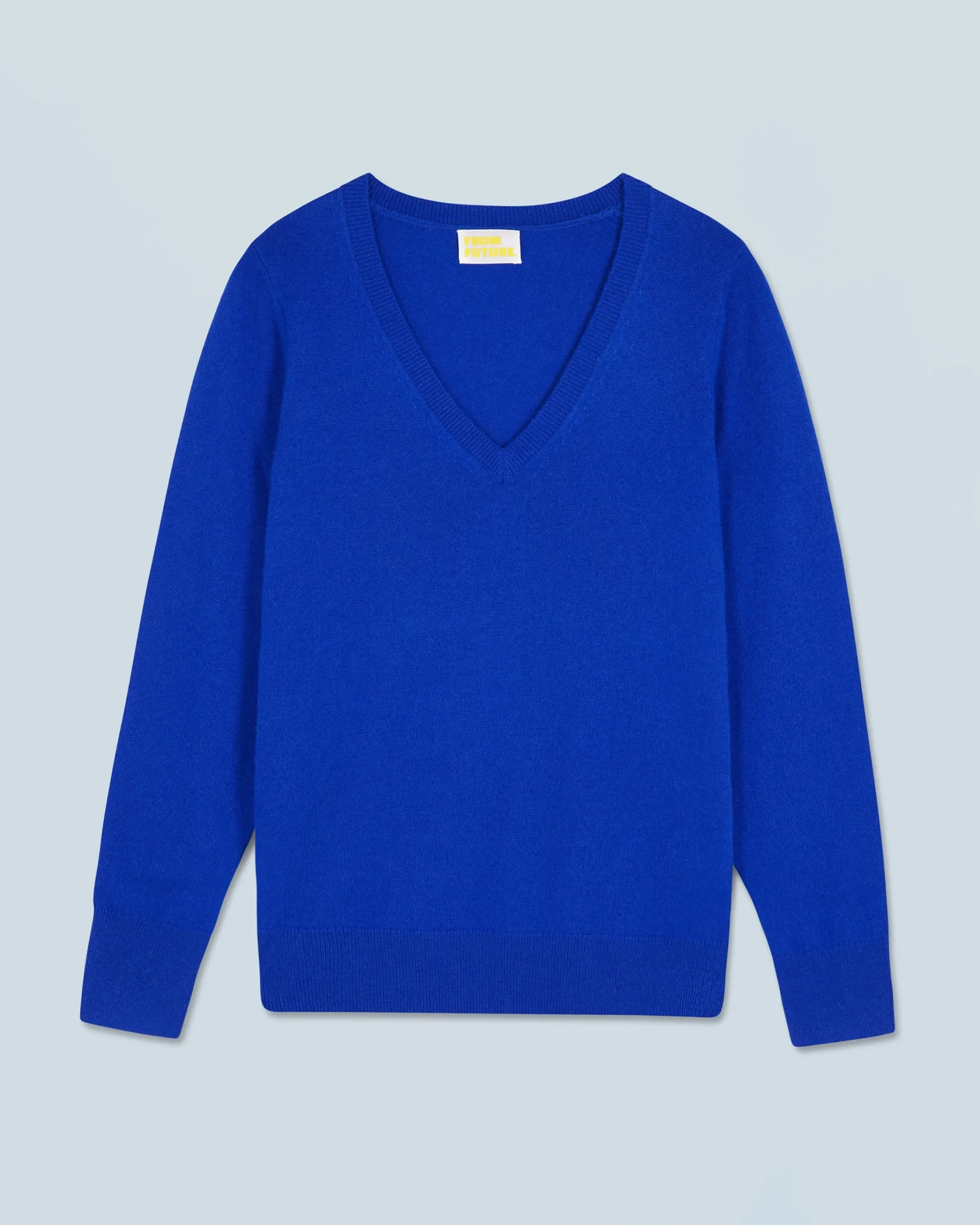 FROM FUTURE Pullover Scollo a V Basic PopBlue Clearance