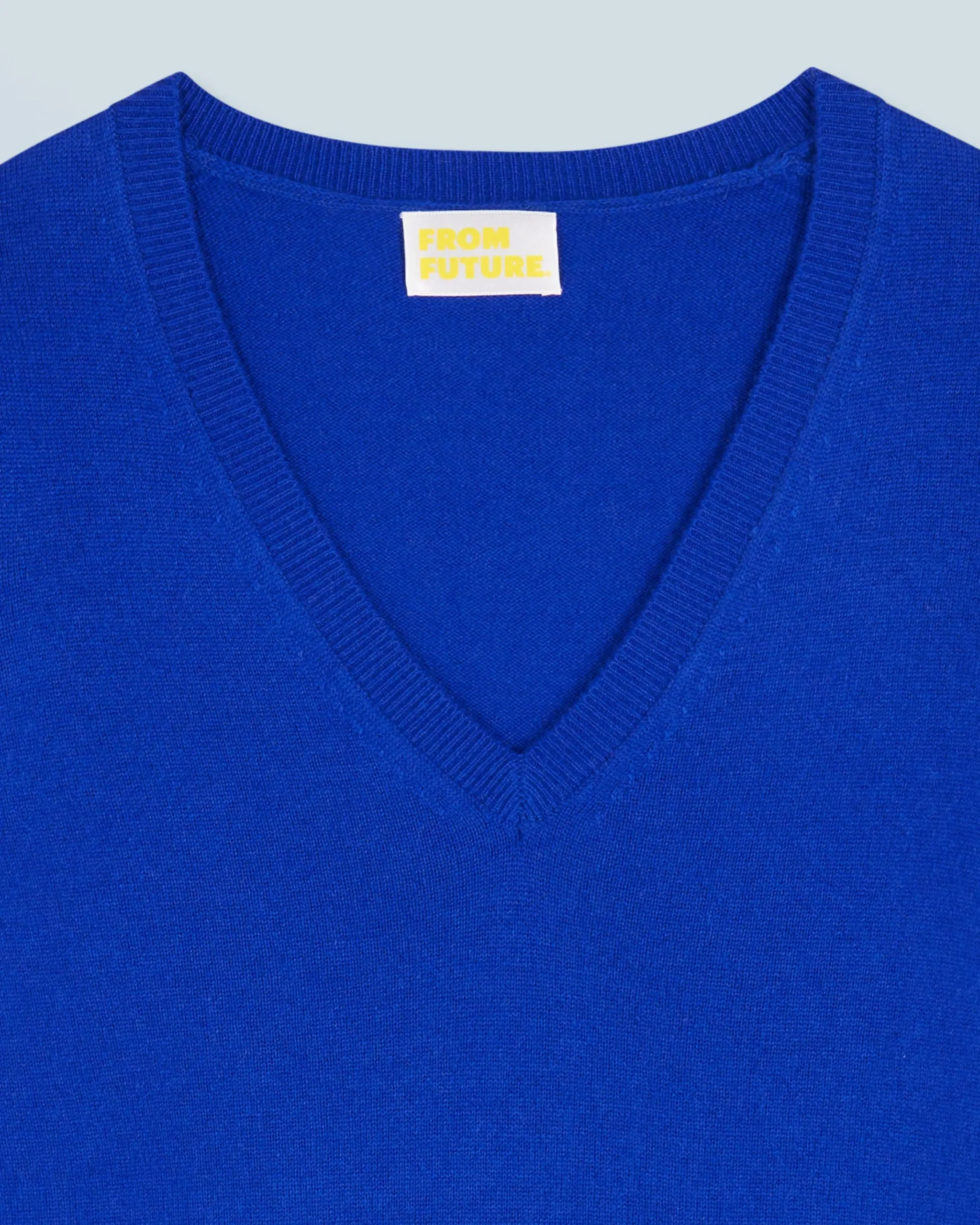 FROM FUTURE Pullover Scollo a V Basic PopBlue Clearance