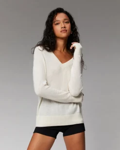 FROM FUTURE Pullover Scollo a V Oversize Leggero Grigioericachiaro Cheap