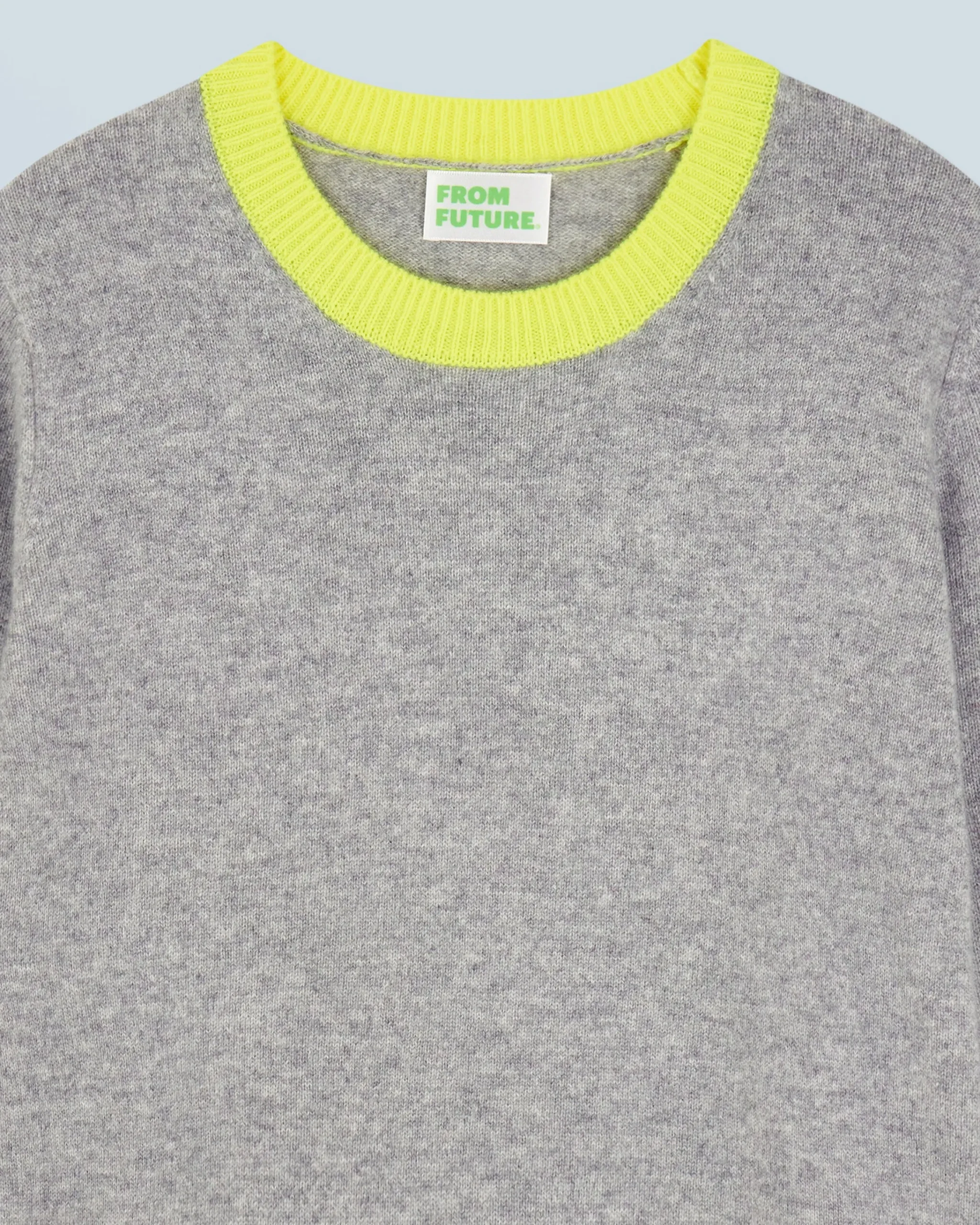 FROM FUTURE Pullover Scollo tondo Bicolore Leggero DarkHeatherGrey Store