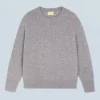 FROM FUTURE Pullover Scollo tondo Oversize Leggero Grigioericascuro Shop
