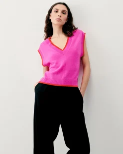 FROM FUTURE Pullover Senza maniche Bicolore TropicalPink Discount