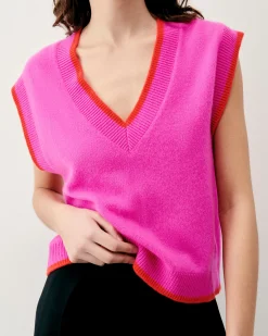 FROM FUTURE Pullover Senza maniche Bicolore TropicalPink Discount