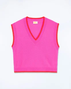FROM FUTURE Pullover Senza maniche Bicolore TropicalPink Discount