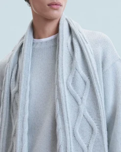 FROM FUTURE Sciarpa con frange A Maglia a trecce GrayStone Online