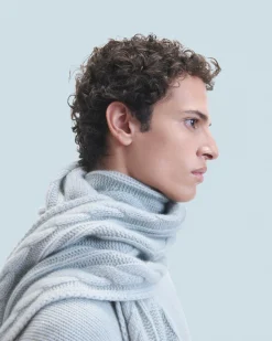 FROM FUTURE Sciarpa con frange A Maglia a trecce GrayStone Online