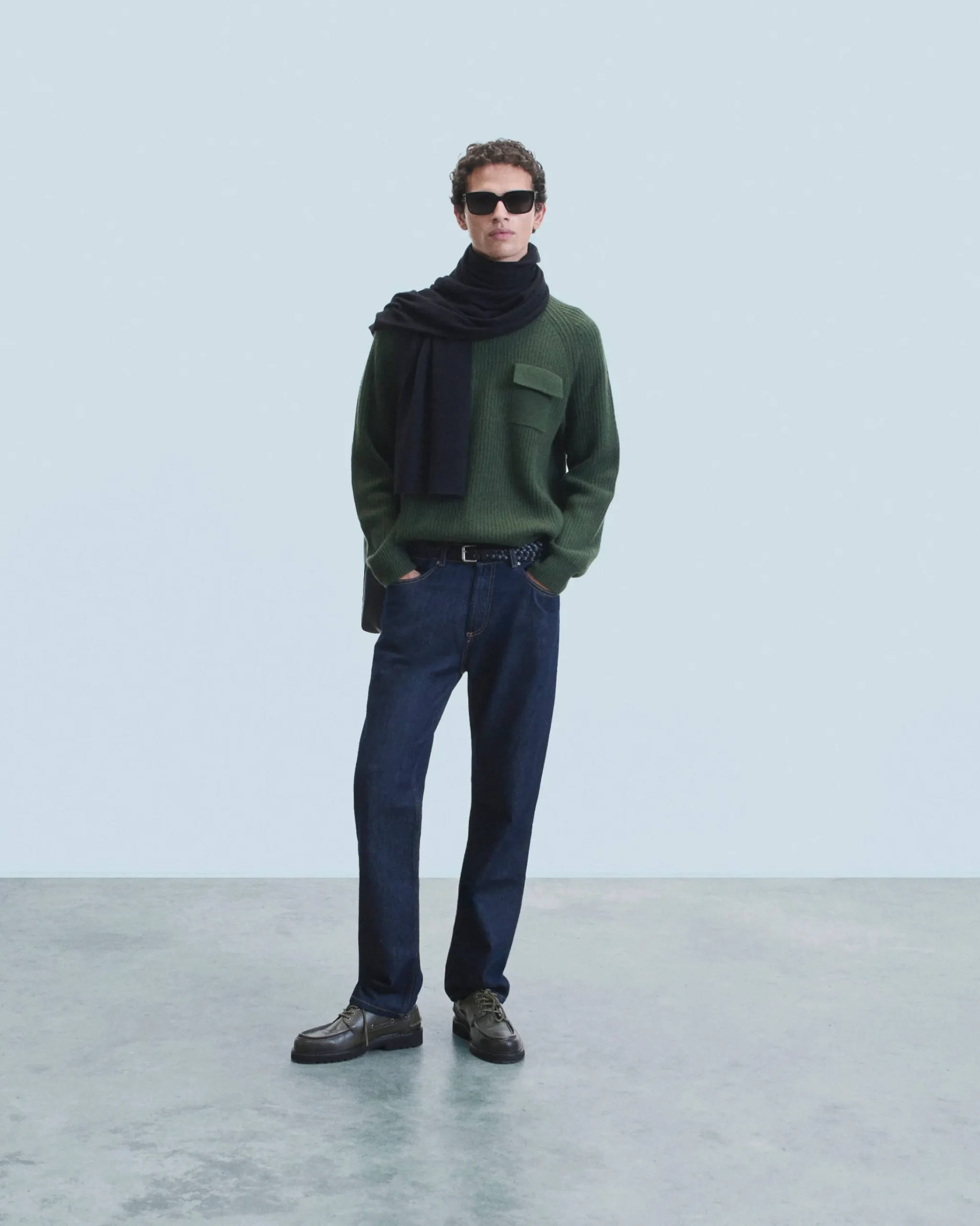 FROM FUTURE Sciarpa Regolare Basic Nero Fashion