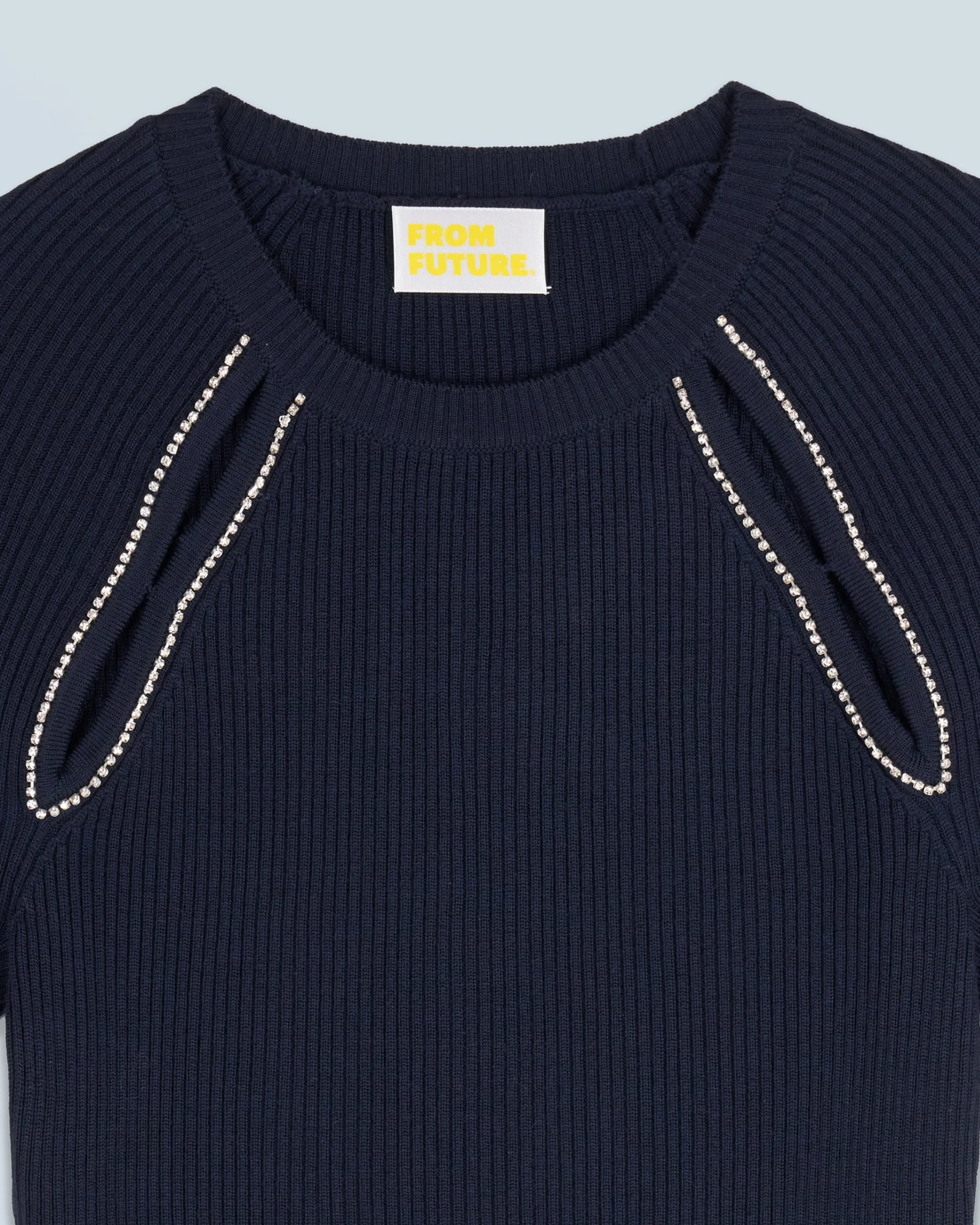 FROM FUTURE Top Maniche corte con Aperture e Ricami MarinaMilitare Outlet
