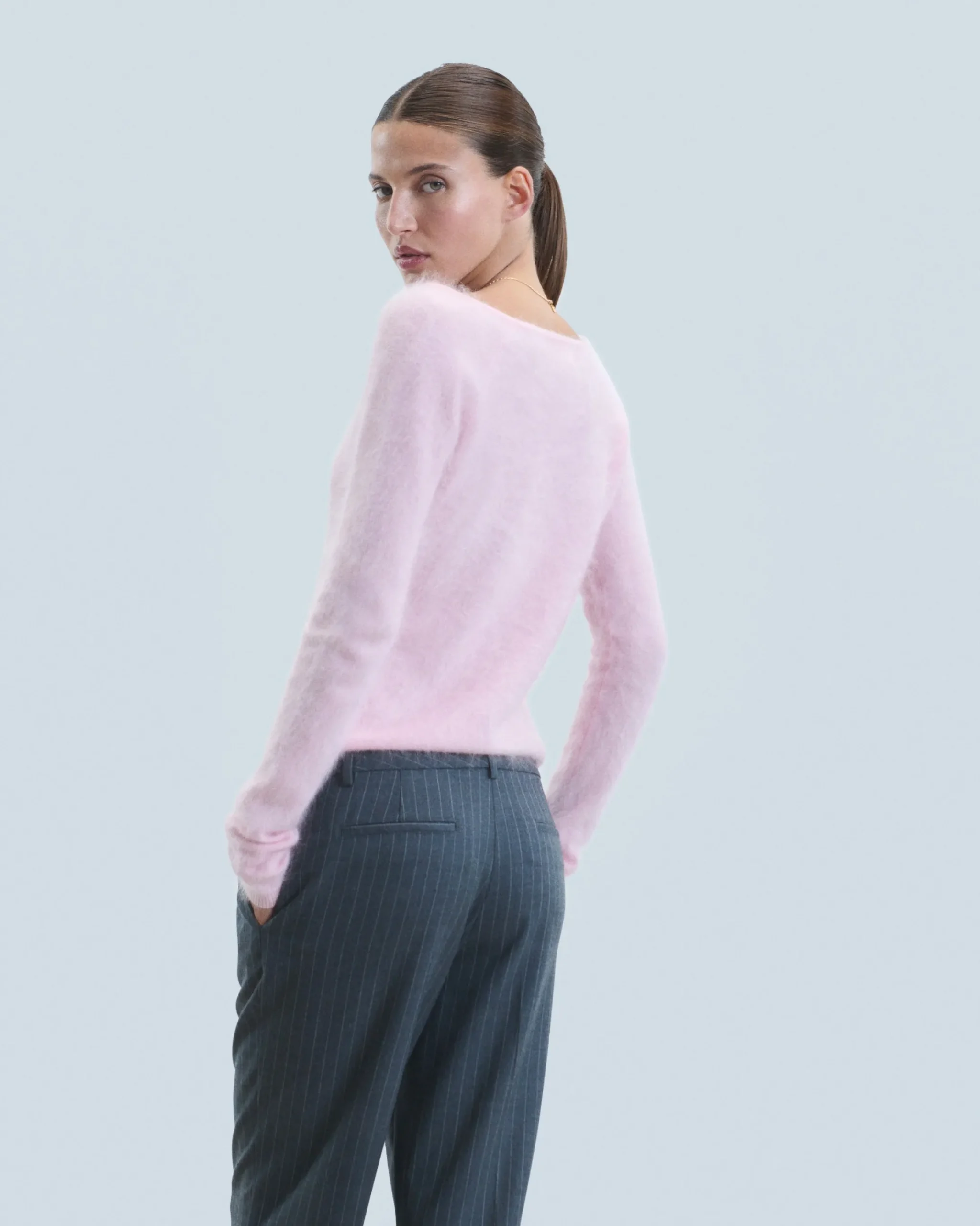 FROM FUTURE Top Maniche lunghe in Cashmere spazzolato FairyPink Cheap