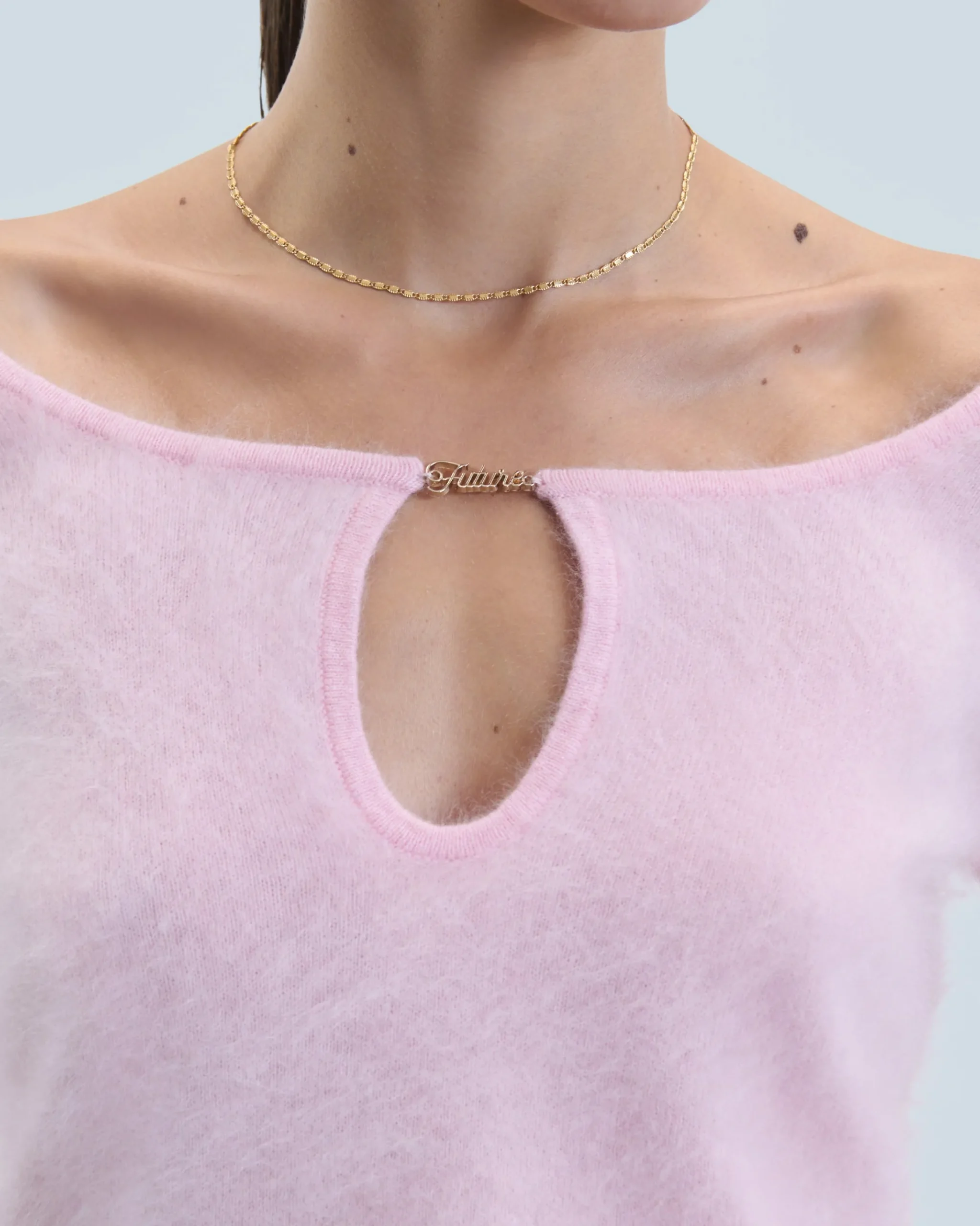 FROM FUTURE Top Maniche lunghe in Cashmere spazzolato FairyPink Cheap