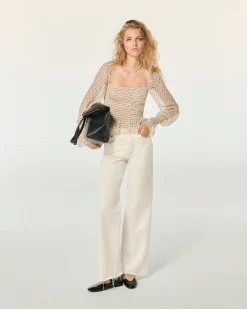 FROM FUTURE Top Maniche lunghe Molly PoisEcru Fashion