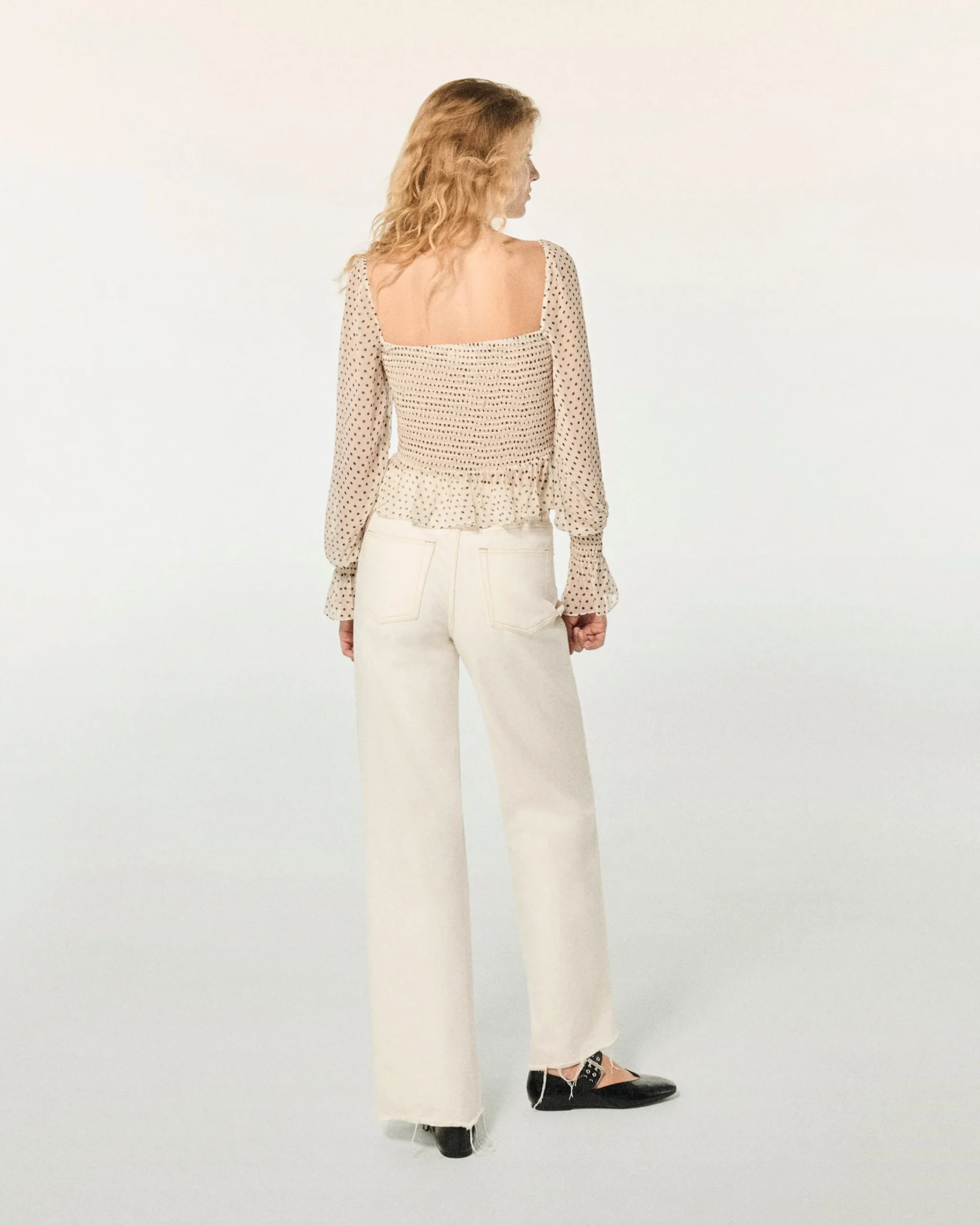 FROM FUTURE Top Maniche lunghe Molly PoisEcru Fashion
