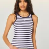 FROM FUTURE Top Spallina Ecru/blumarino Flash Sale