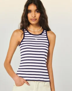 FROM FUTURE Top Spallina Ecru/blumarino Flash Sale