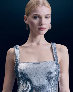FROM FUTURE Top Spallina Lustrini Argento Clearance