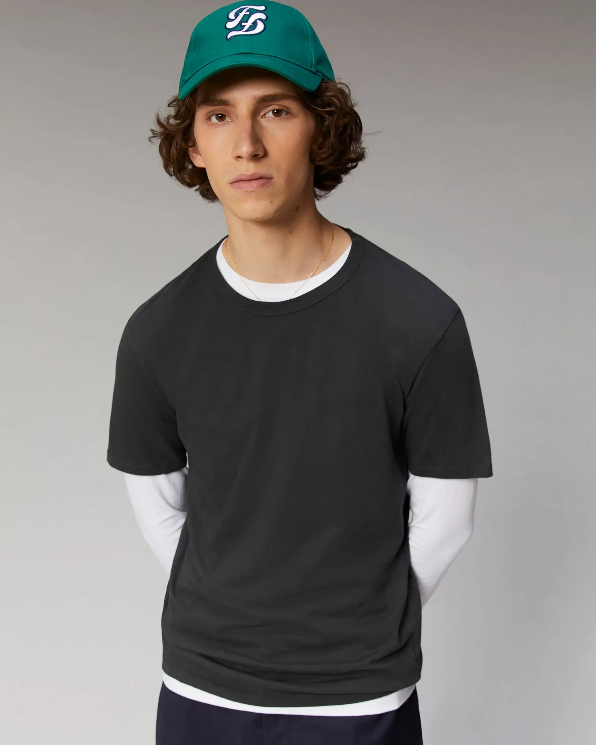 FROM FUTURE T-Shirt Girocollo Maniche Corte Basic Grigioantracite Clearance