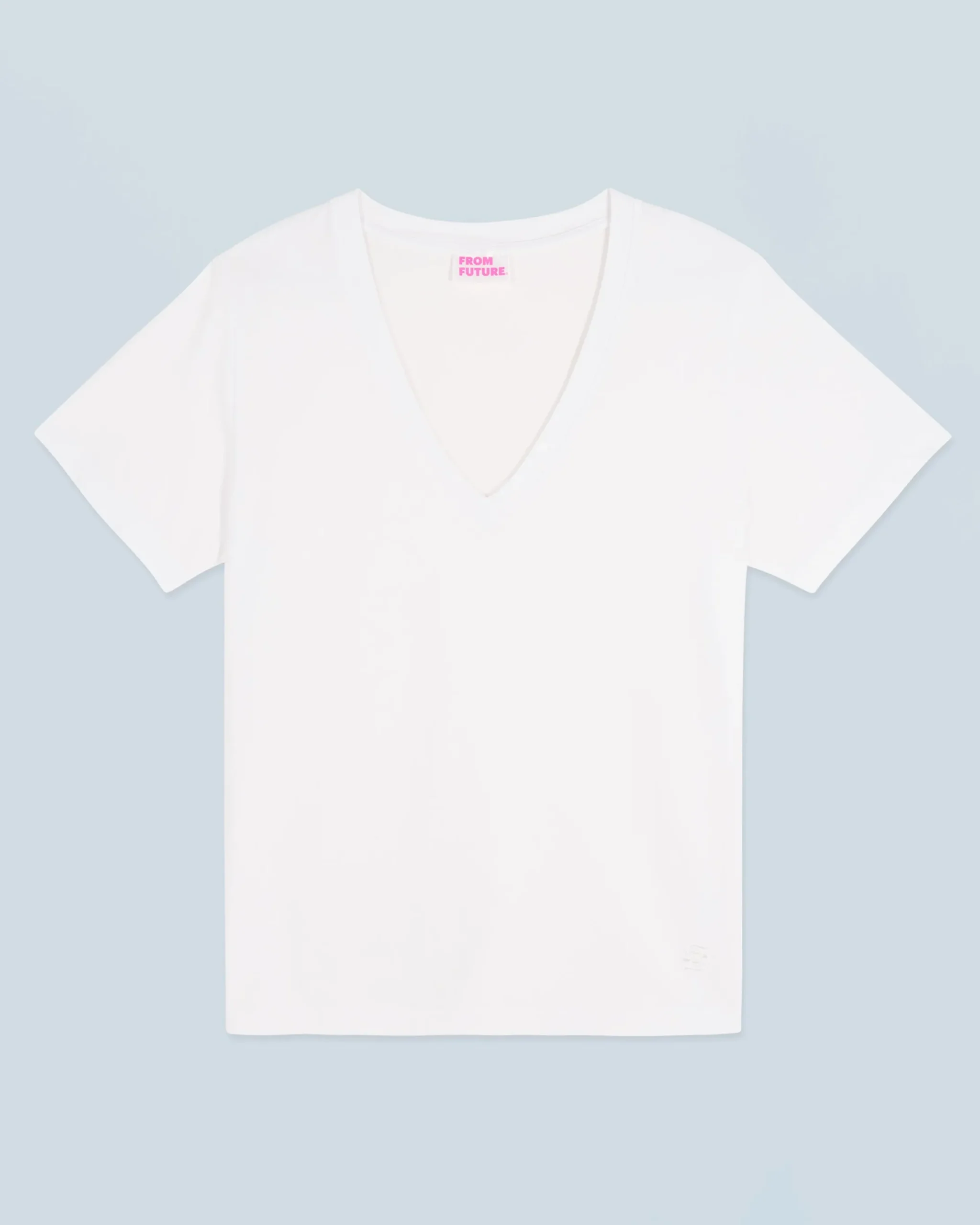 FROM FUTURE T-shirt Scollo a V Maniche corte Bianco Outlet
