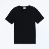 FROM FUTURE T-shirt Scollo a V Maniche corte Nero New