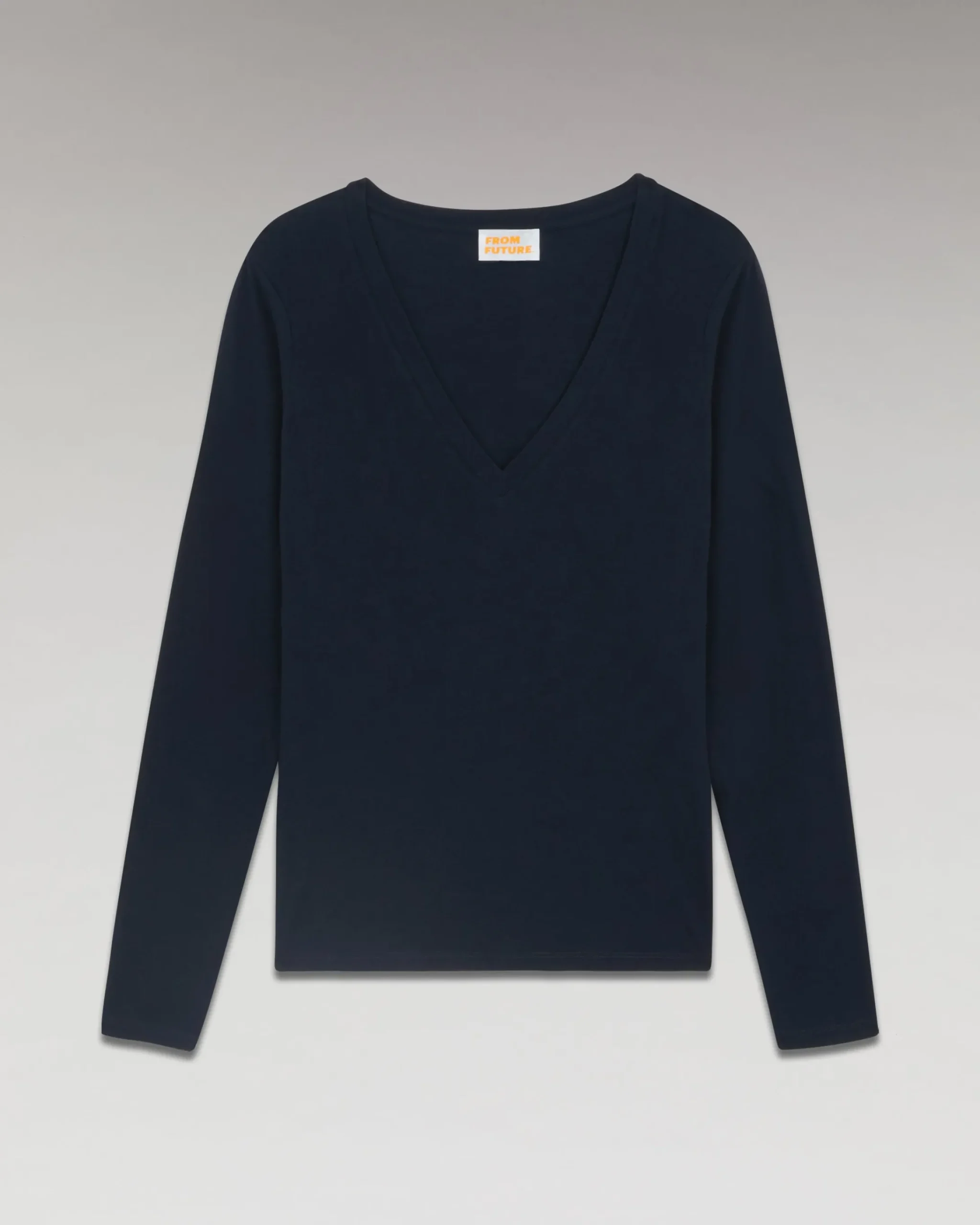 FROM FUTURE T-Shirt Scollo a V Maniche lunghe Basic MarinaMilitare Fashion