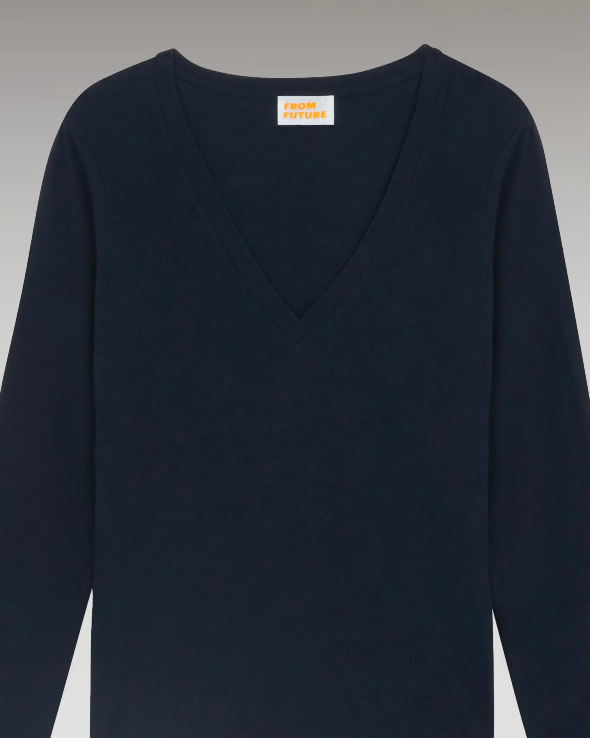 FROM FUTURE T-Shirt Scollo a V Maniche lunghe Basic MarinaMilitare Fashion