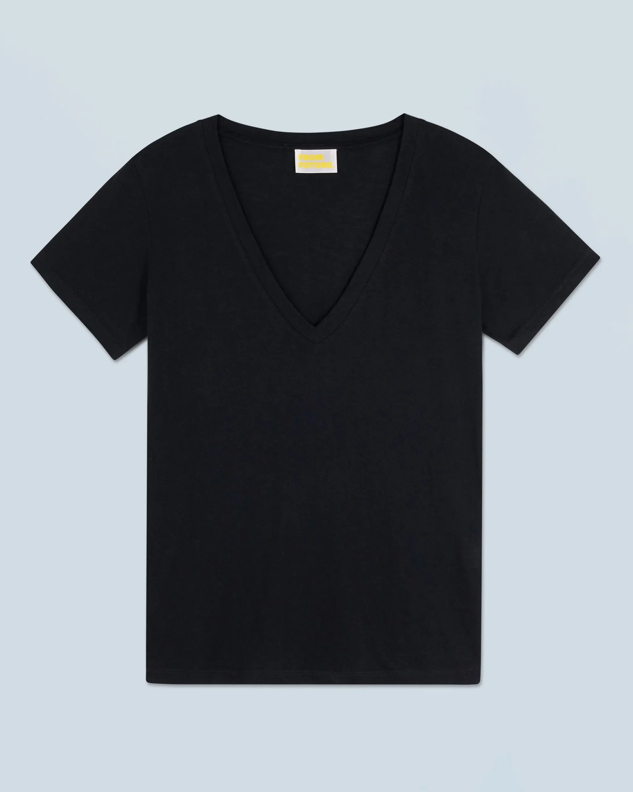 FROM FUTURE T-Shirt Scollo a V Supima Nero Online