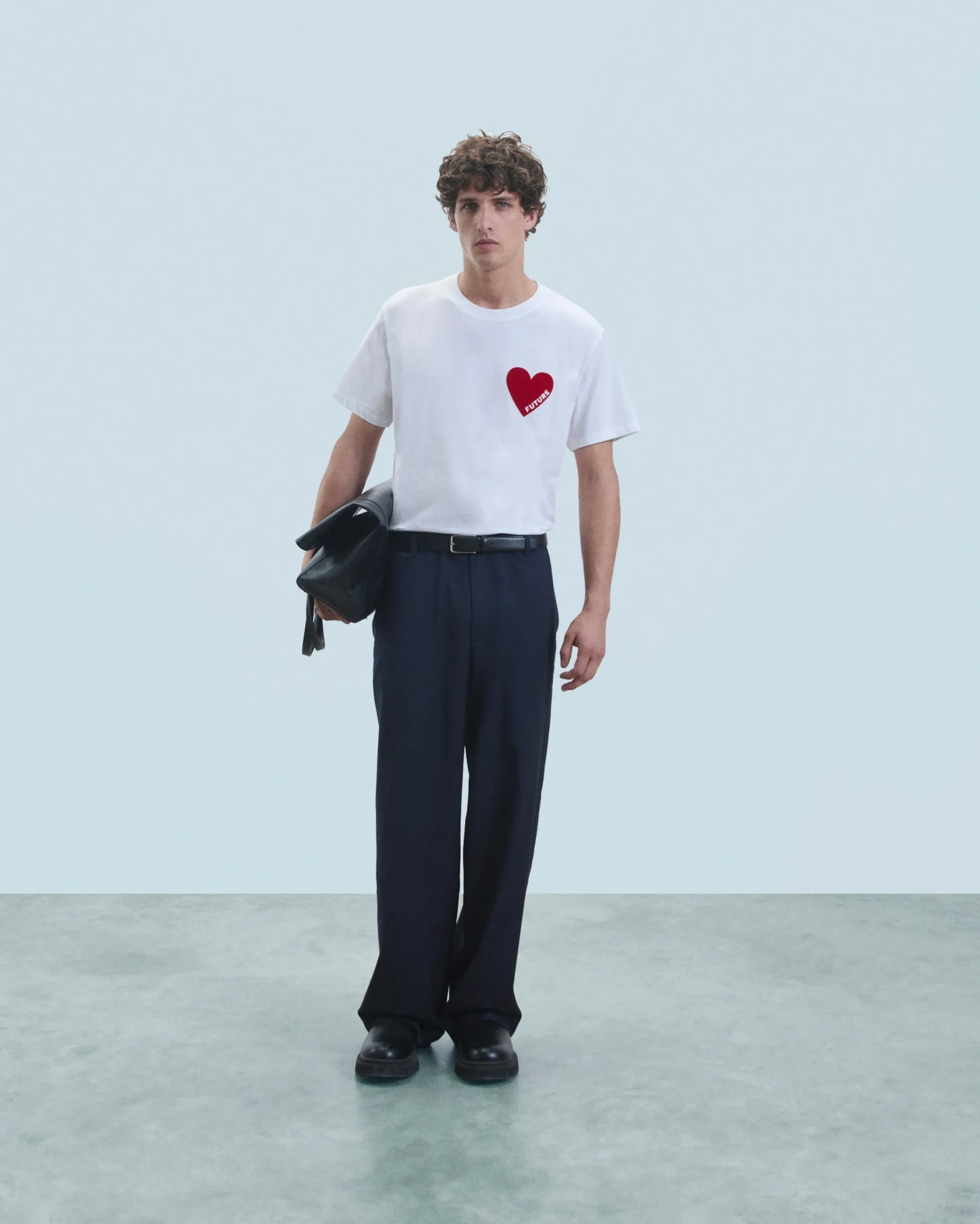 FROM FUTURE T-Shirt Scollo tondo Cuore Bianco Outlet