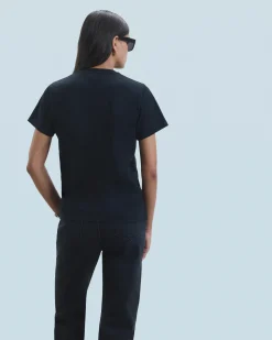 FROM FUTURE T-Shirt Scollo tondo Cuore Nero Cheap