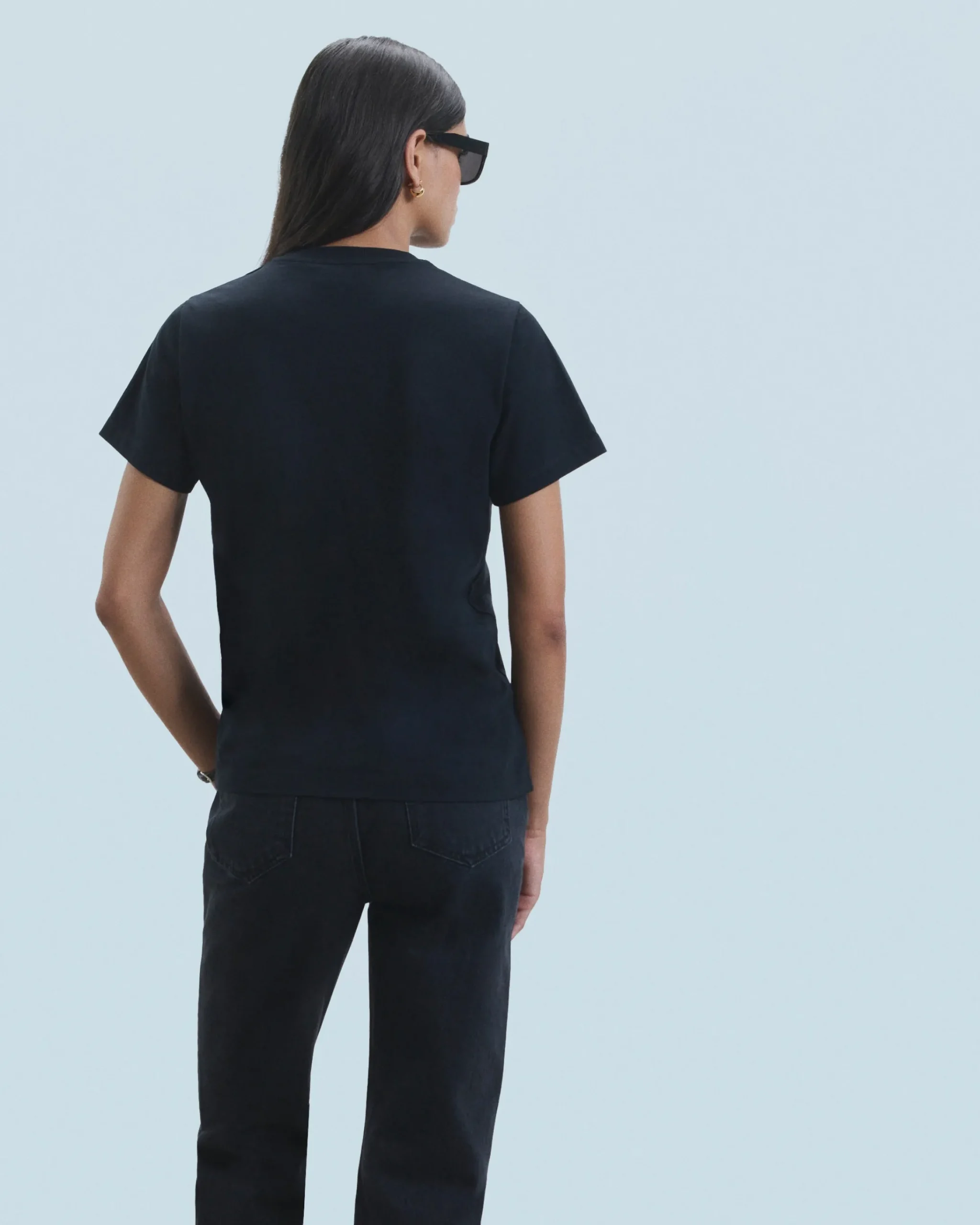 FROM FUTURE T-Shirt Scollo tondo Cuore Nero Cheap