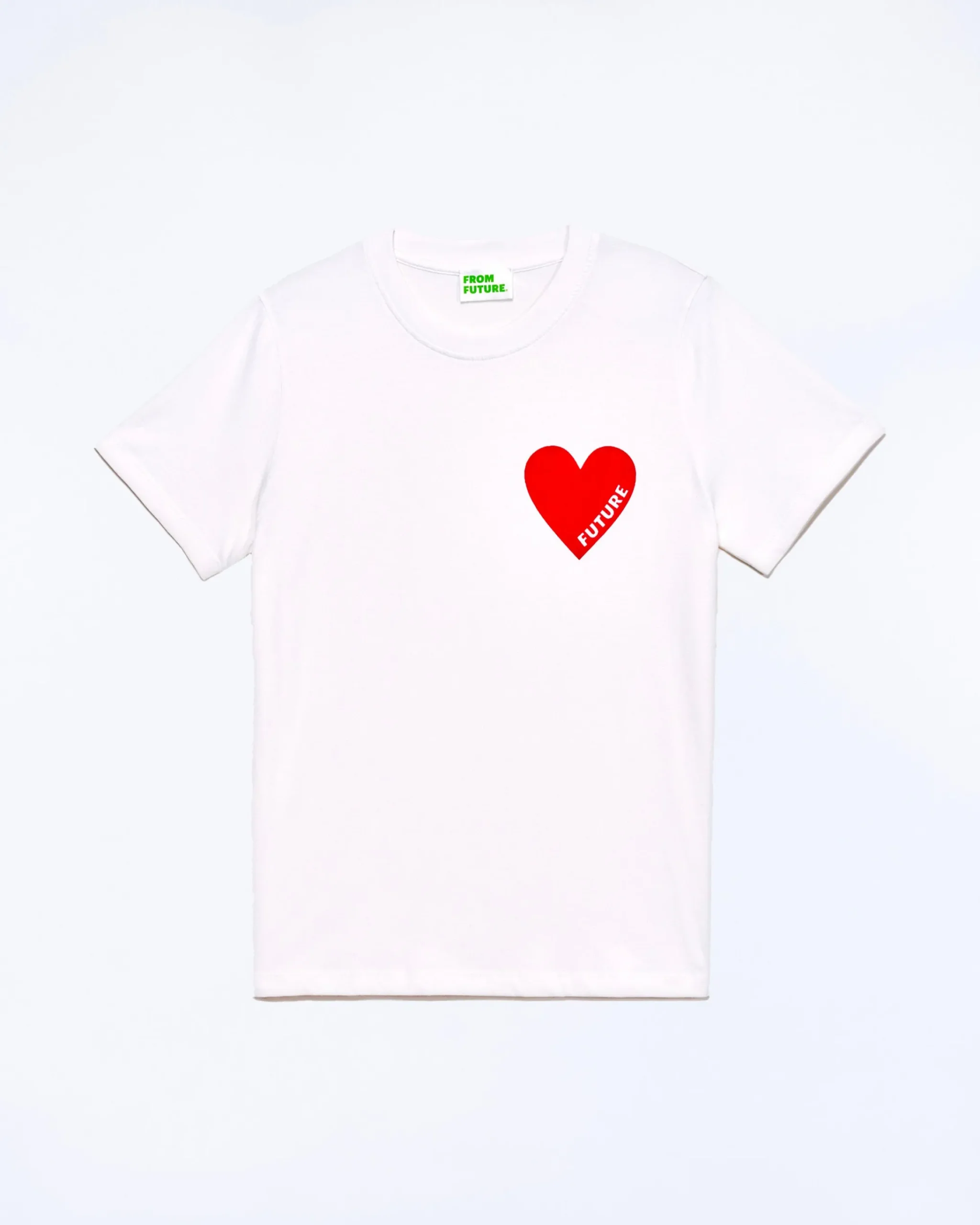 FROM FUTURE T-Shirt Scollo tondo Cuore Bianco Outlet