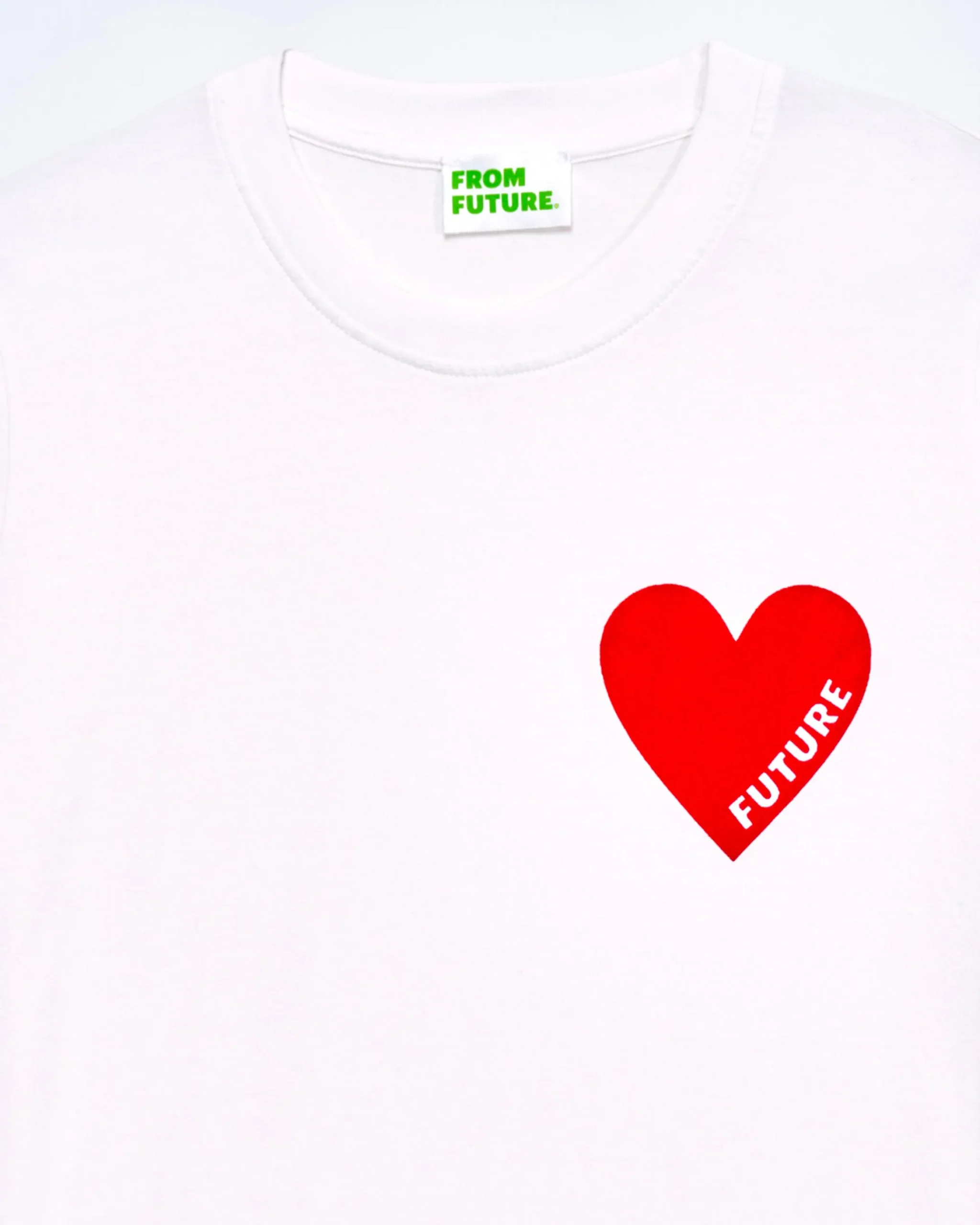 FROM FUTURE T-Shirt Scollo tondo Cuore Bianco Outlet
