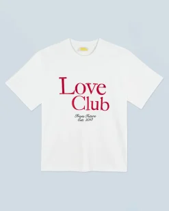 FROM FUTURE T-Shirt Scollo tondo Maniche corte Love Club Bianco Shop