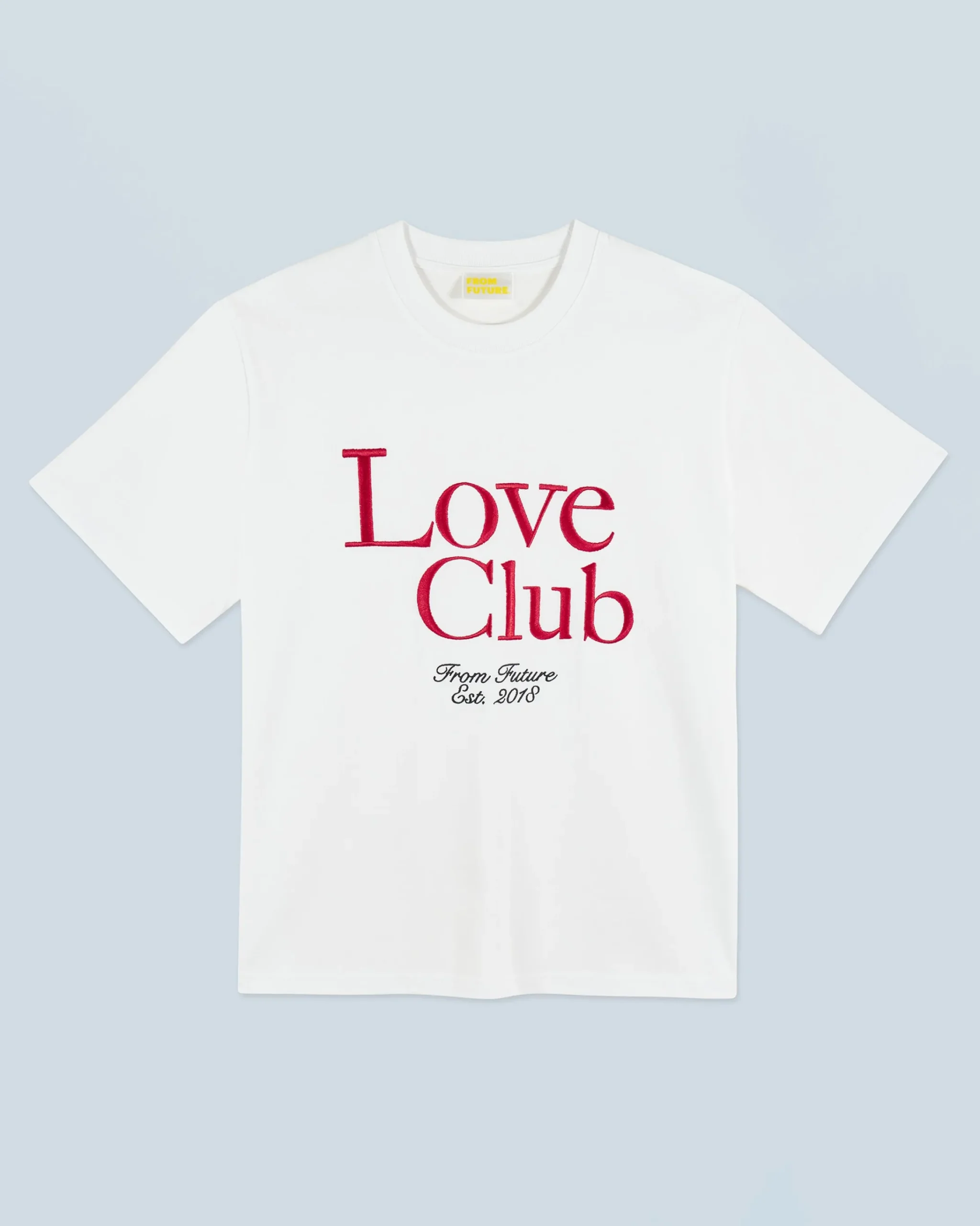 FROM FUTURE T-Shirt Scollo tondo Maniche corte Love Club Bianco Shop