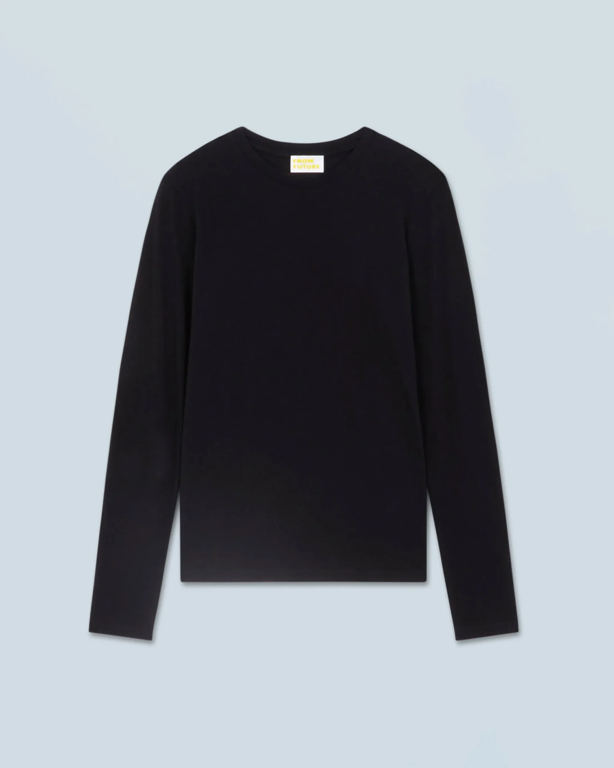 FROM FUTURE T-Shirt Scollo tondo Maniche lunghe Nero Outlet