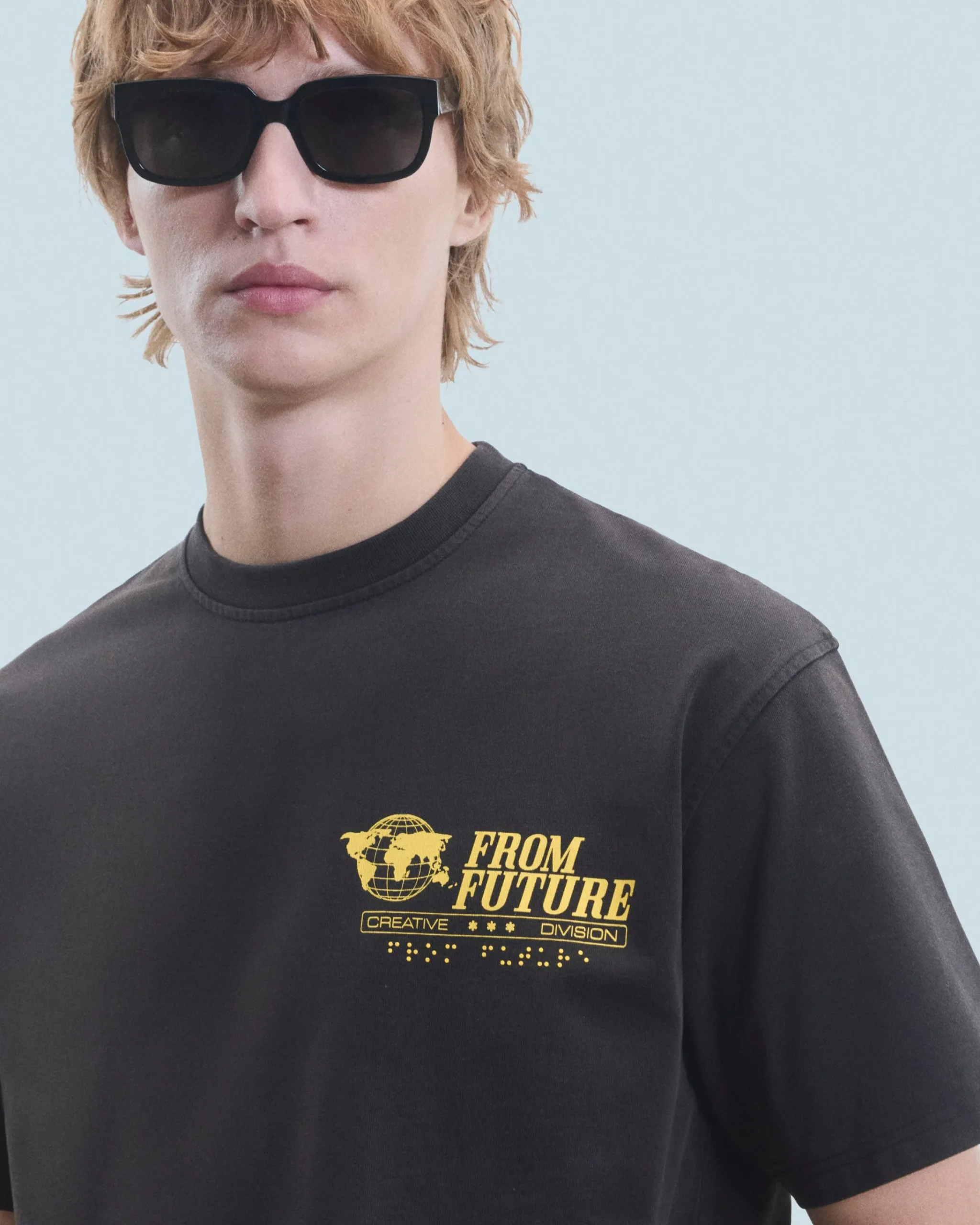 FROM FUTURE T-shirt Scollo tondo Maniche corte Ups Nerolavato Outlet
