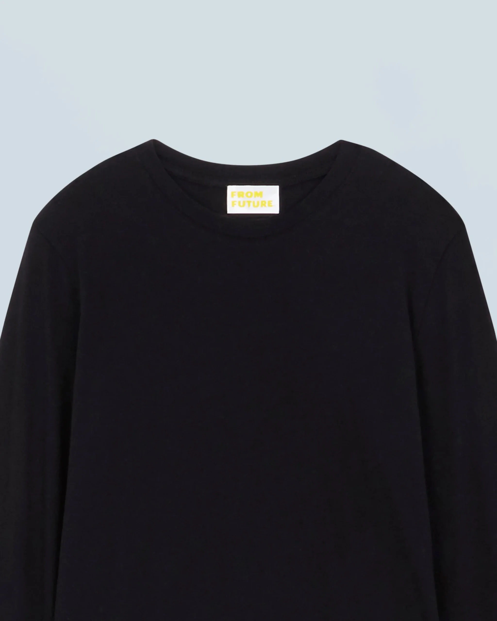 FROM FUTURE T-Shirt Scollo tondo Maniche lunghe Nero Outlet